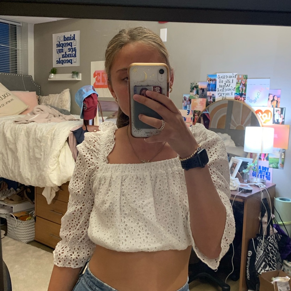 Wild Honey eyelet top